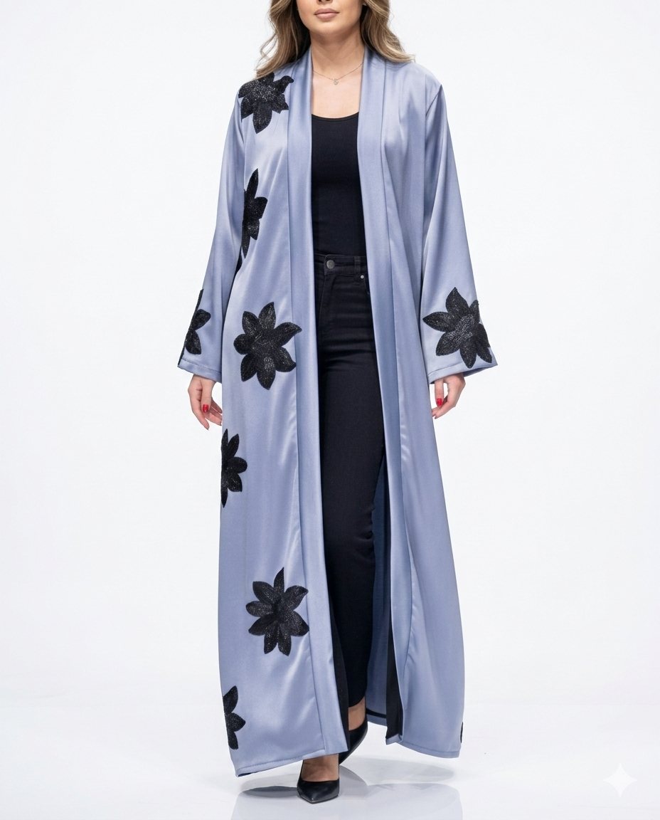 Shimmery blue kaftan