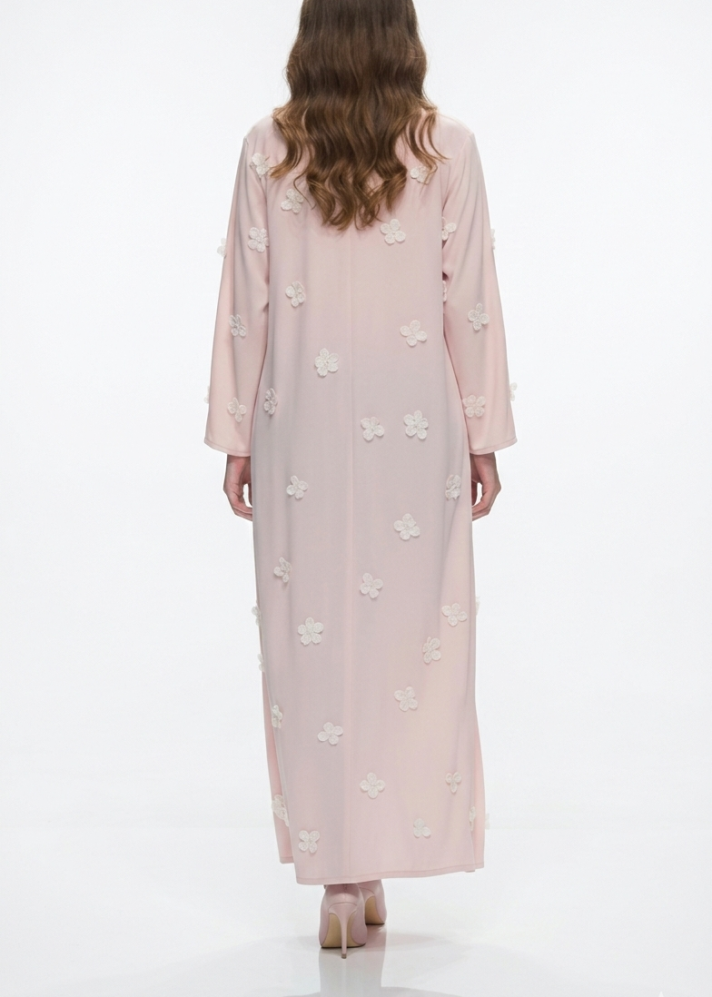 Rosé Élégance Abaya