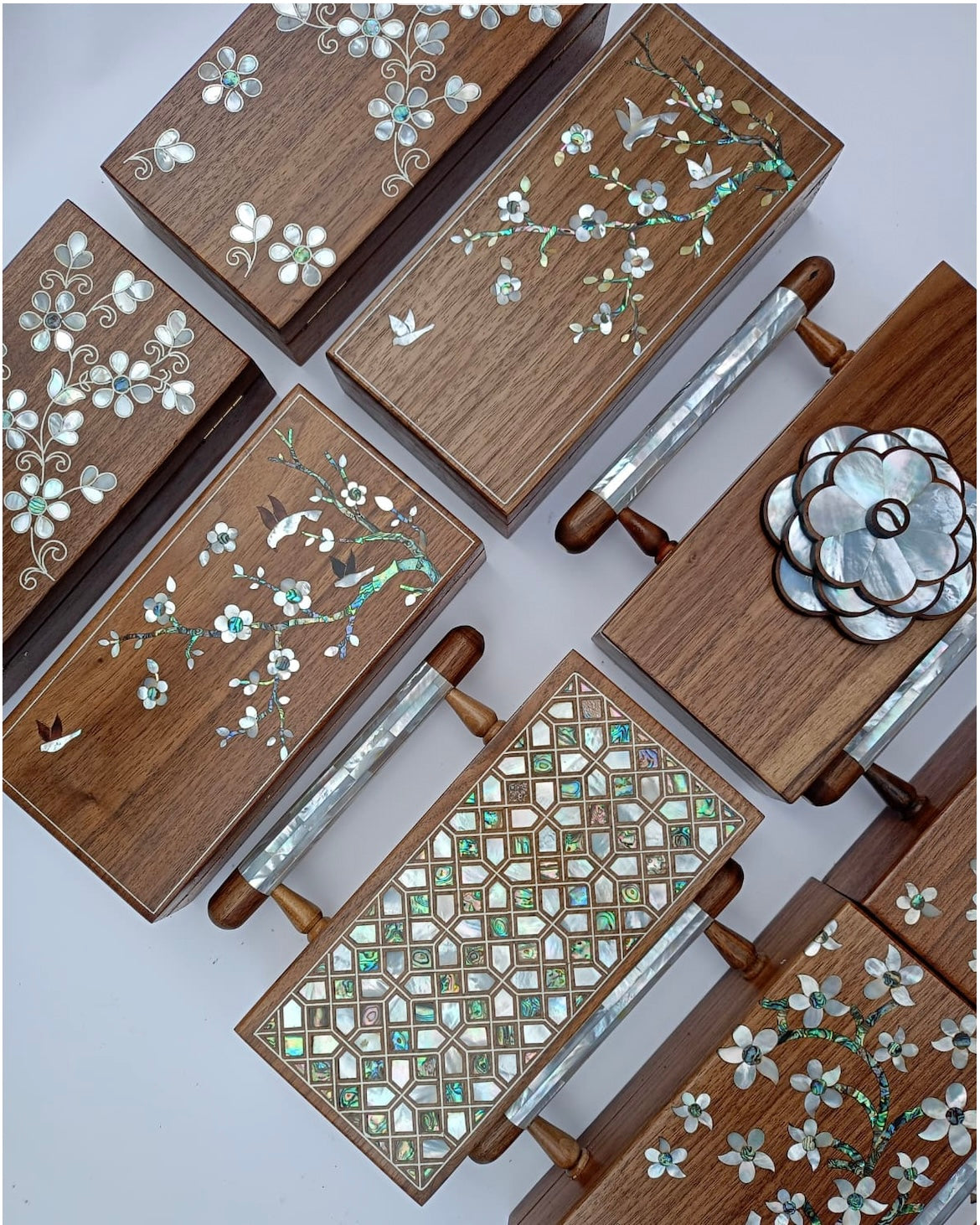 The Mother-of-Pearl Floral Box Bag