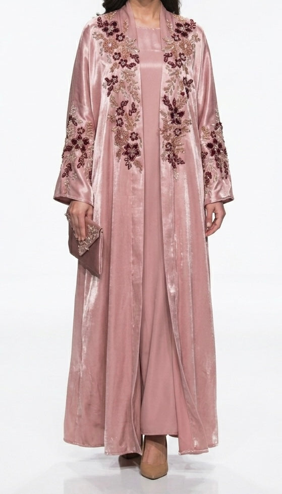 Blush Embroidered Abaya